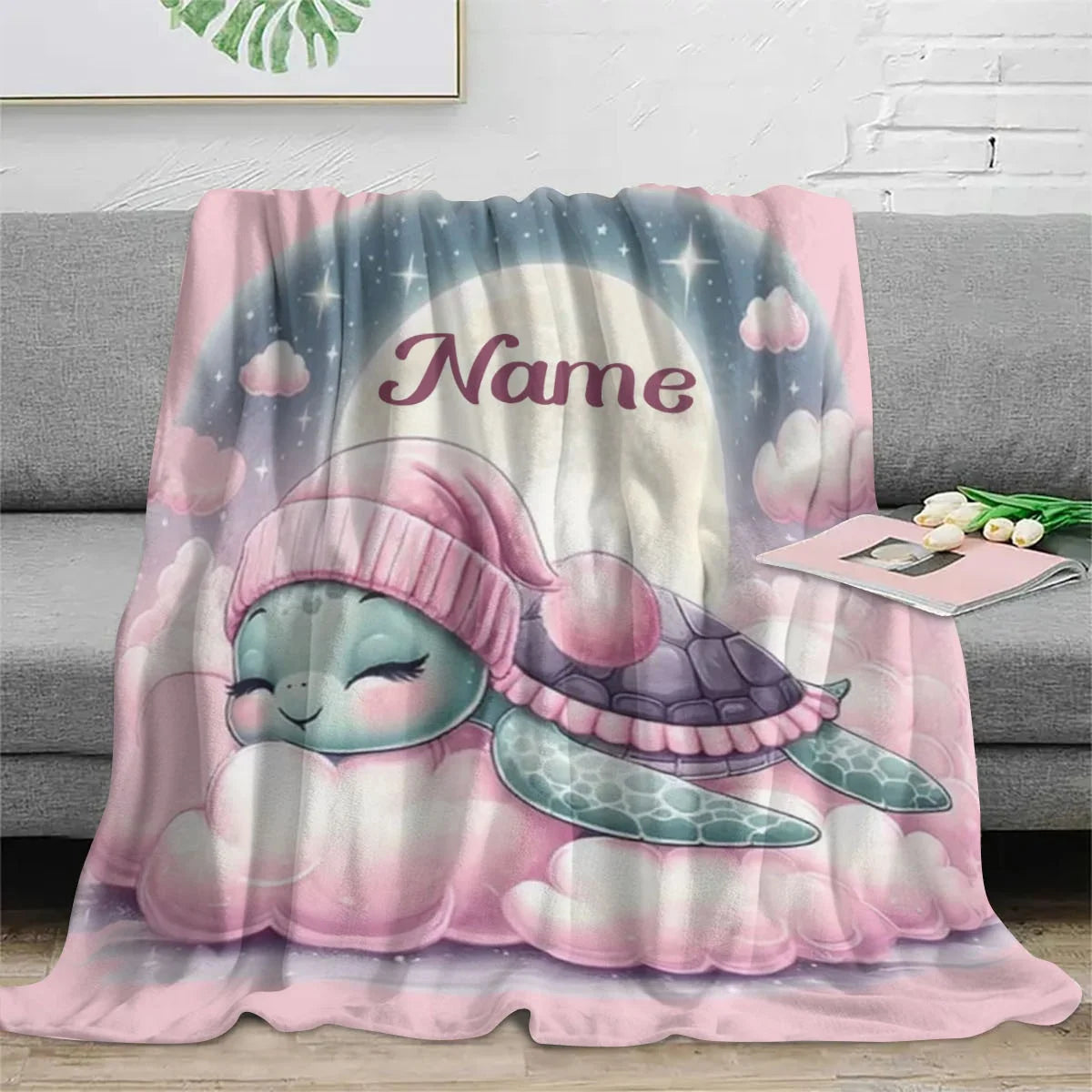 Couverture de lit en flanelle personnalisée