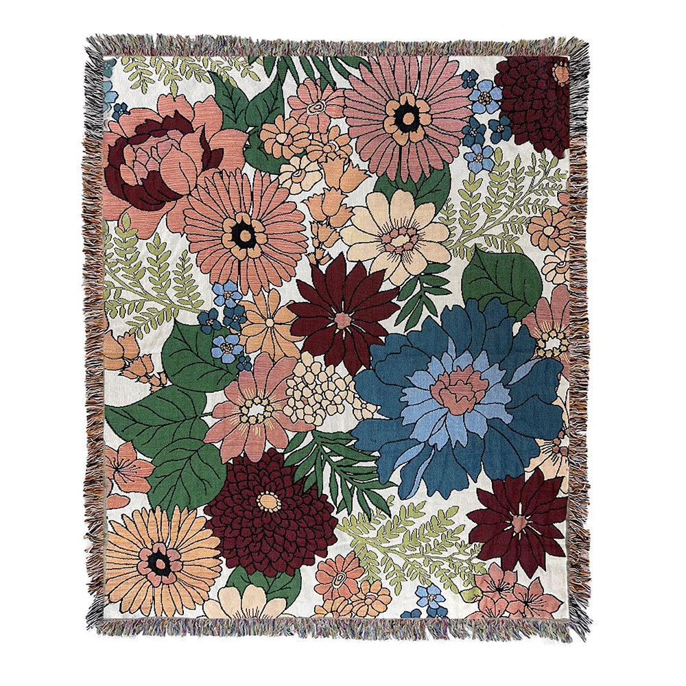 Couverture de jet teint