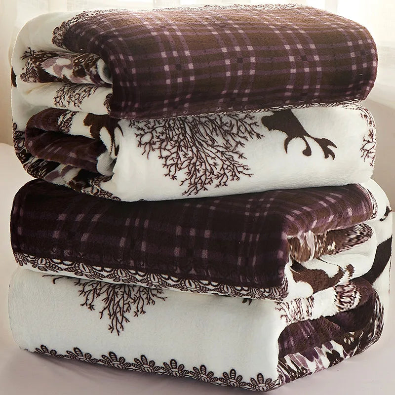 Couverture à carreaux chaude, couette d'hiver