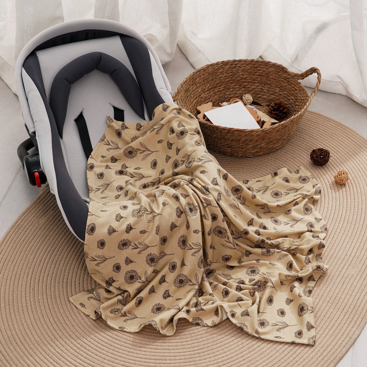 Couverture en coton et bambou pour bébé