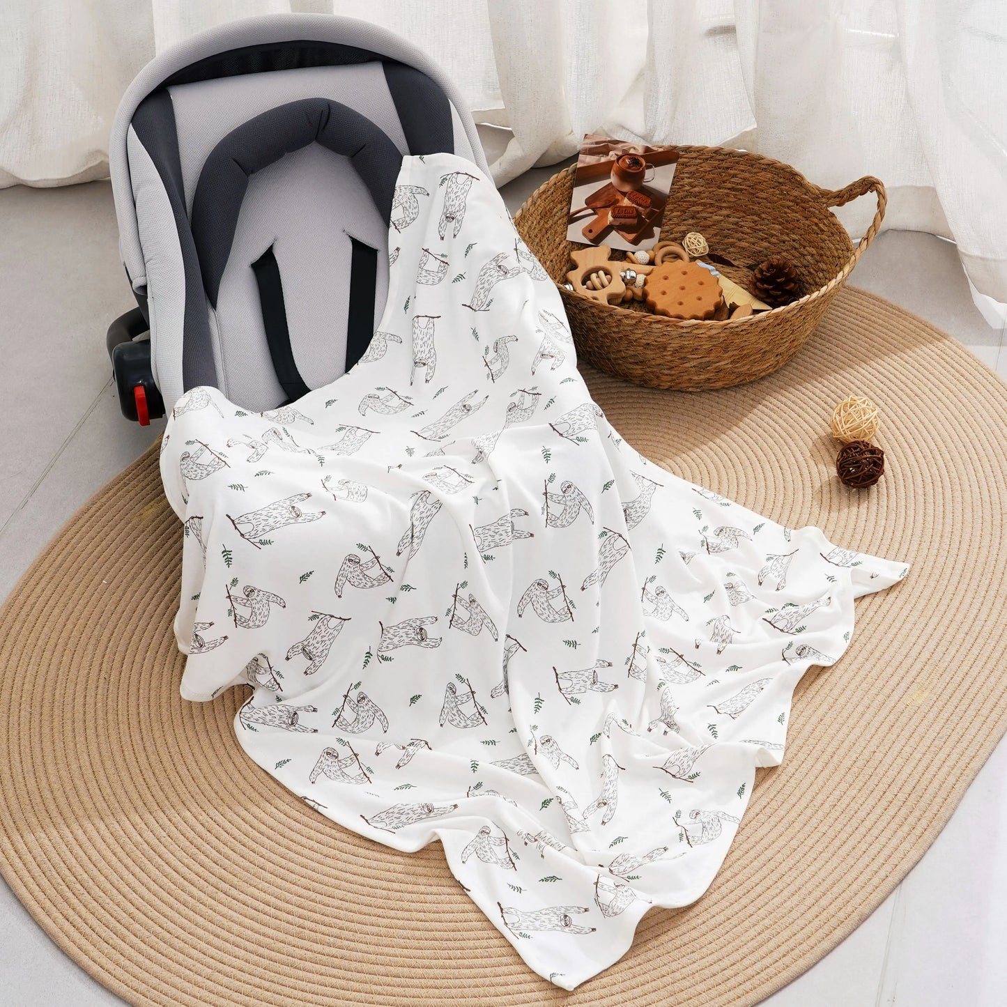 Couverture en coton et bambou pour bébé