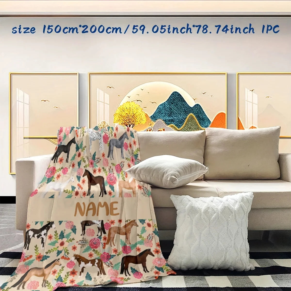 Couverture polaire poney