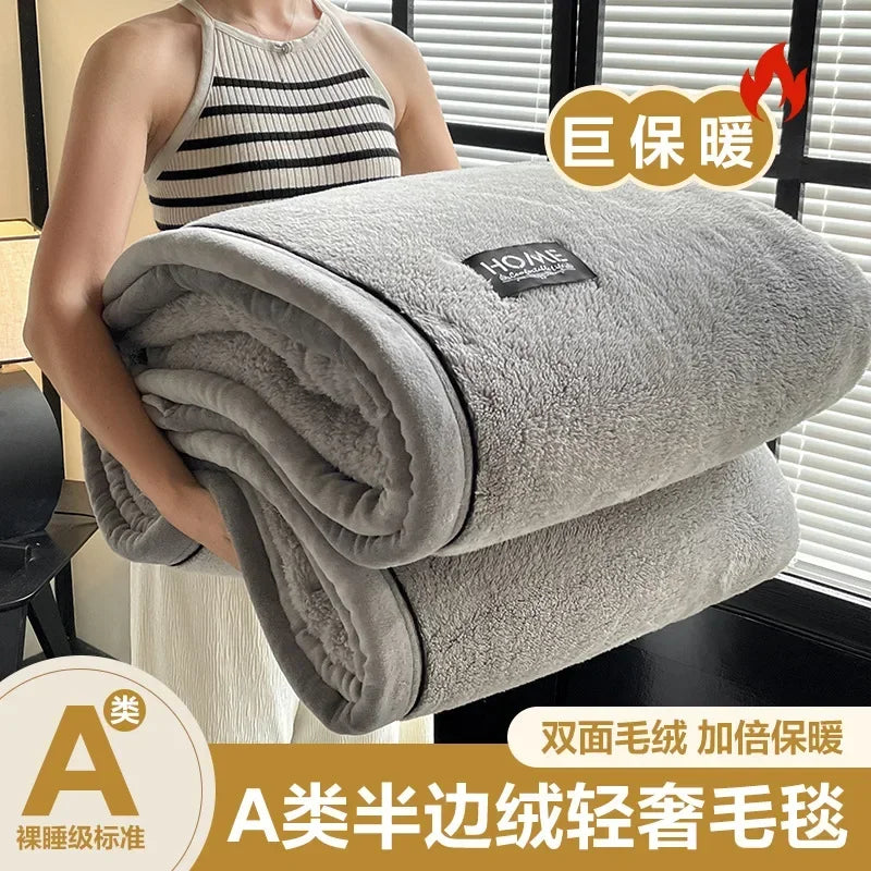 Couverture tricotée epaisse