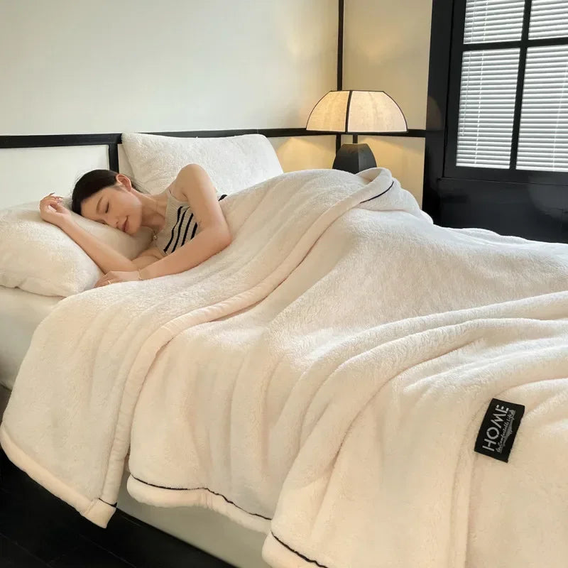 Couverture tricotée epaisse