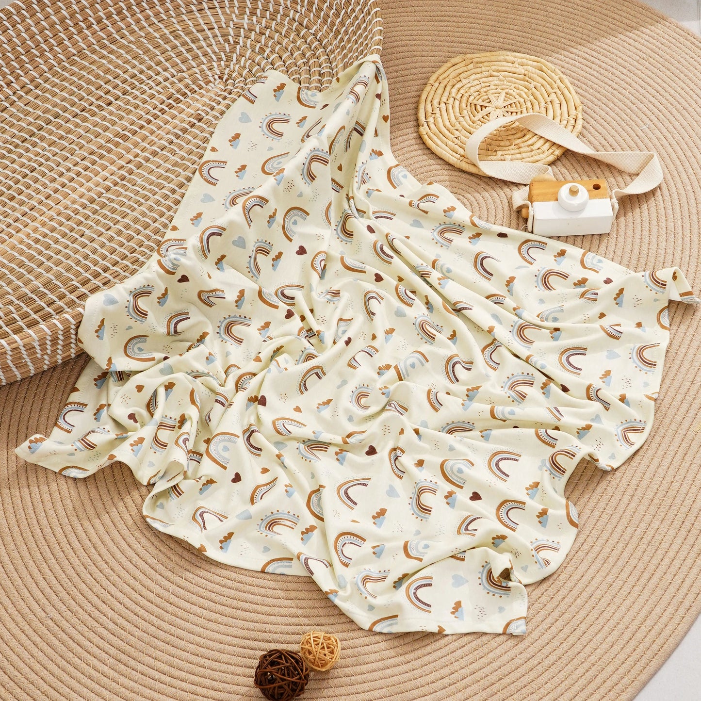 Couverture en coton et bambou pour bébé