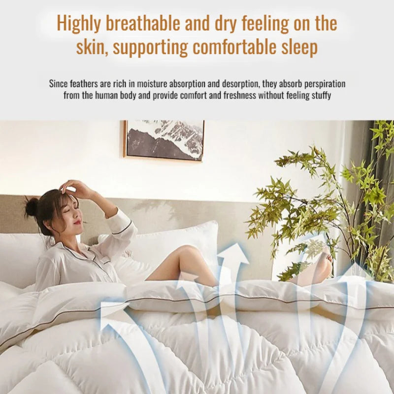 couverture plume d'oie