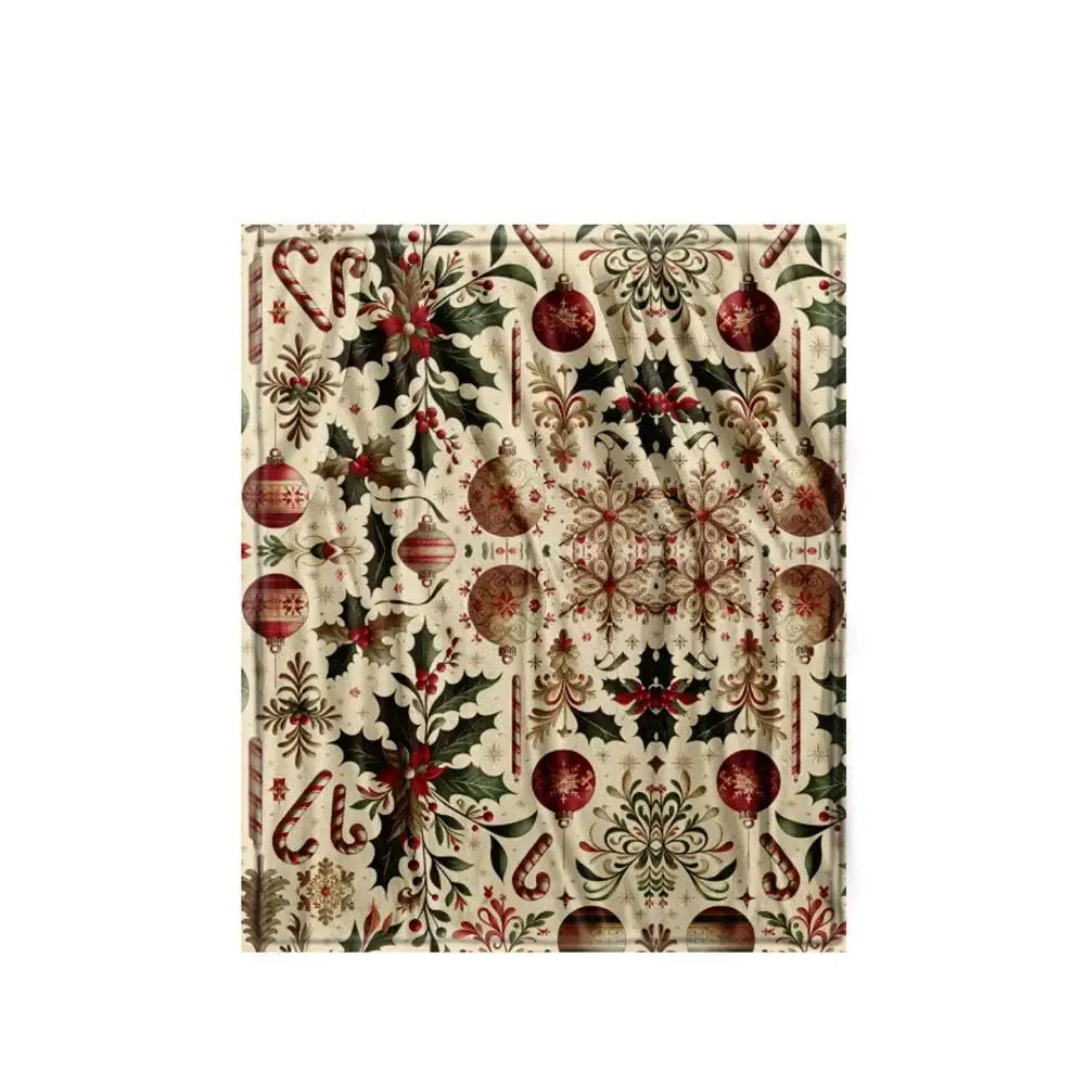 Couverture en microfibre boule de noël, chaude d'hiver