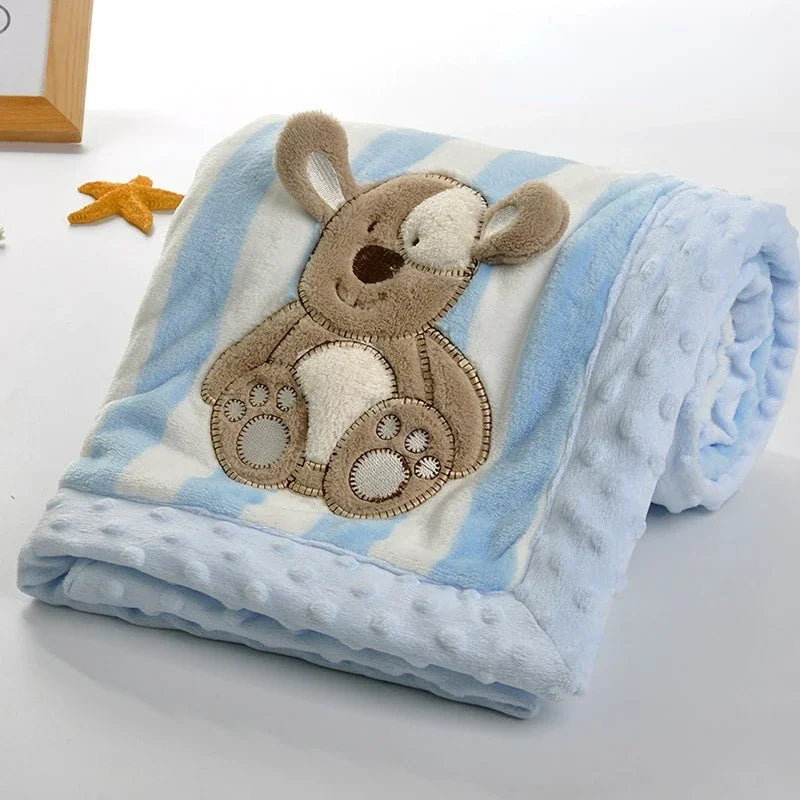 Flannel baby blanket: baby bathing