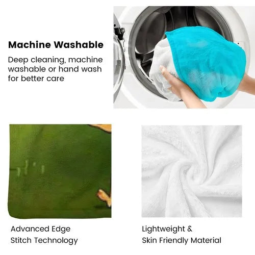 Couverture florale abstraite vibrante, flanelle douce