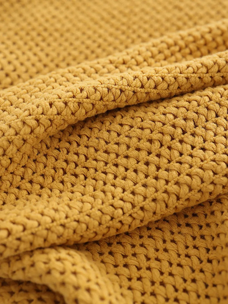 Couverture tricotée nordique