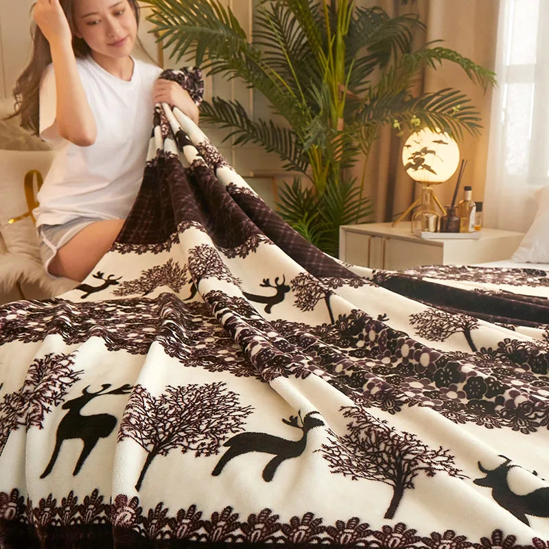 Couverture à carreaux chaude, couette d'hiver