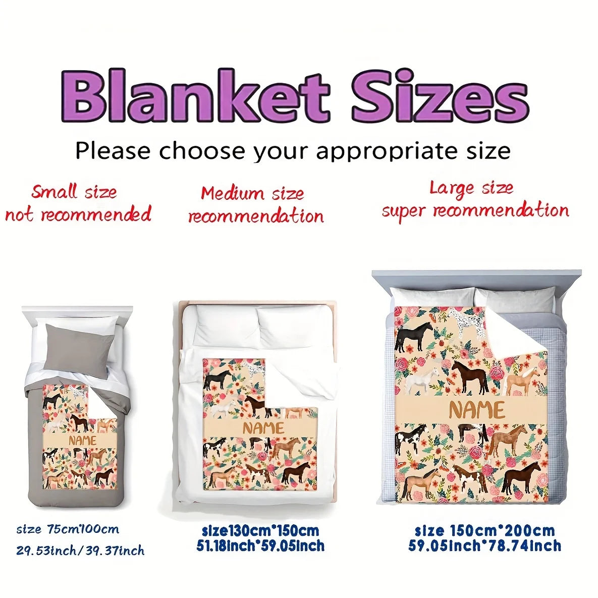 Couverture polaire poney