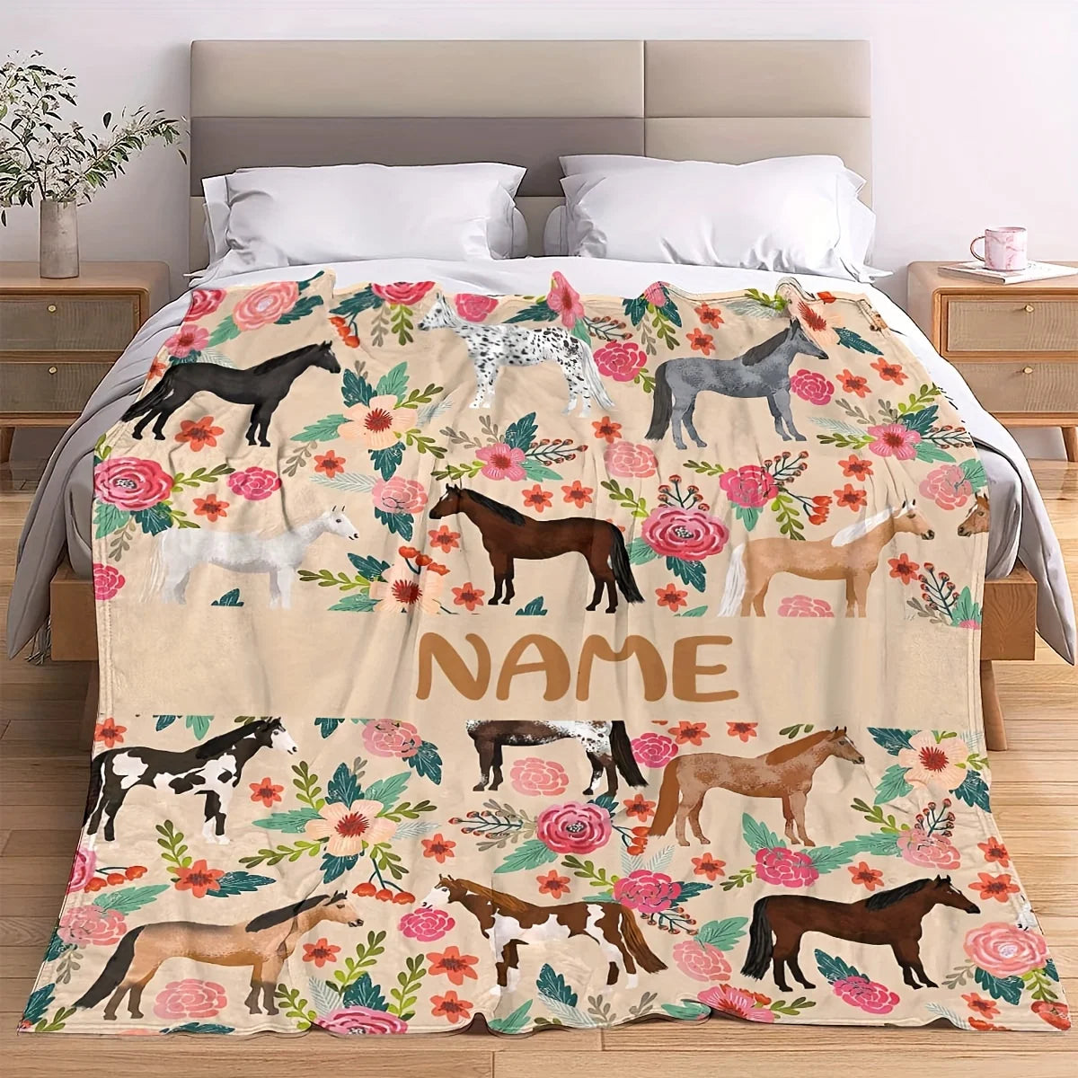 Couverture polaire poney