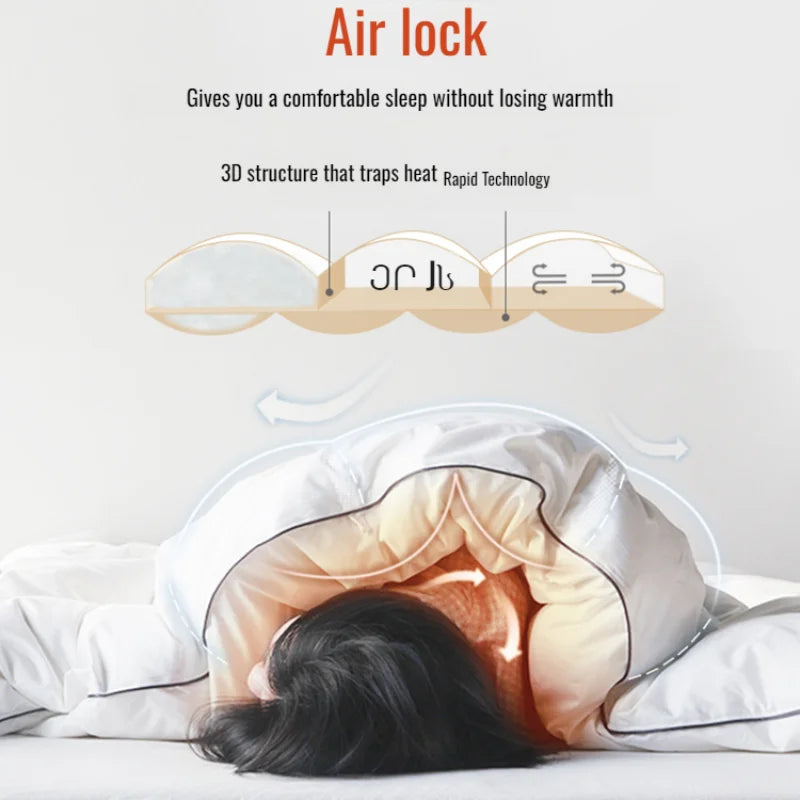 couverture plume d'oie