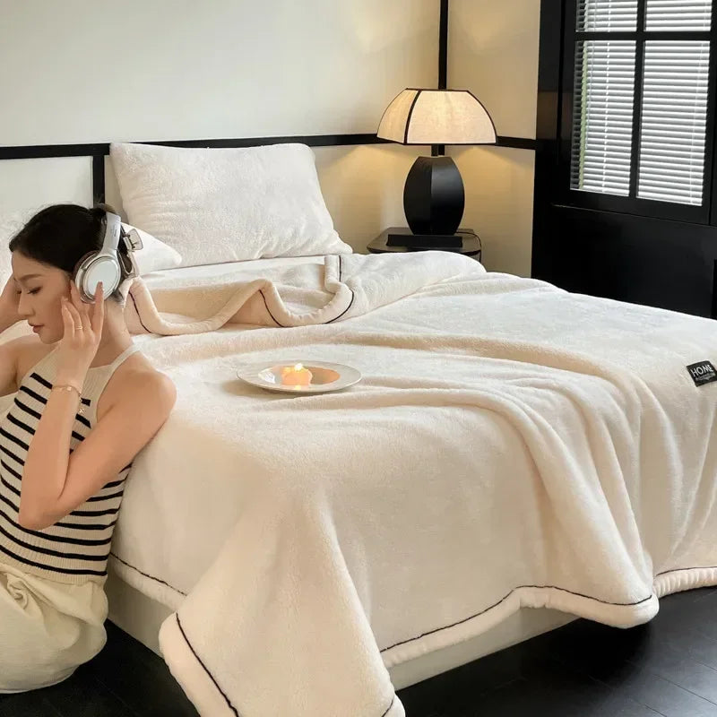 Couverture tricotée epaisse