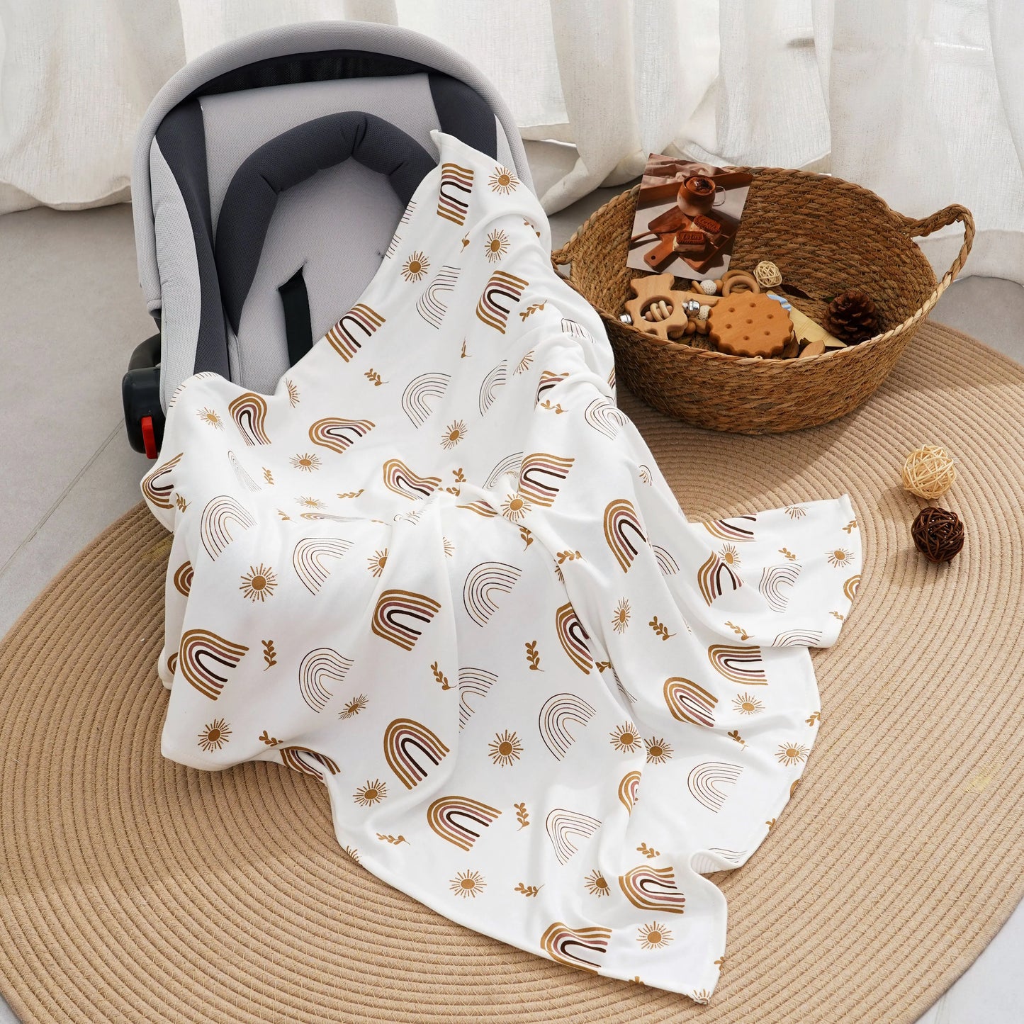 Couverture en coton et bambou pour bébé