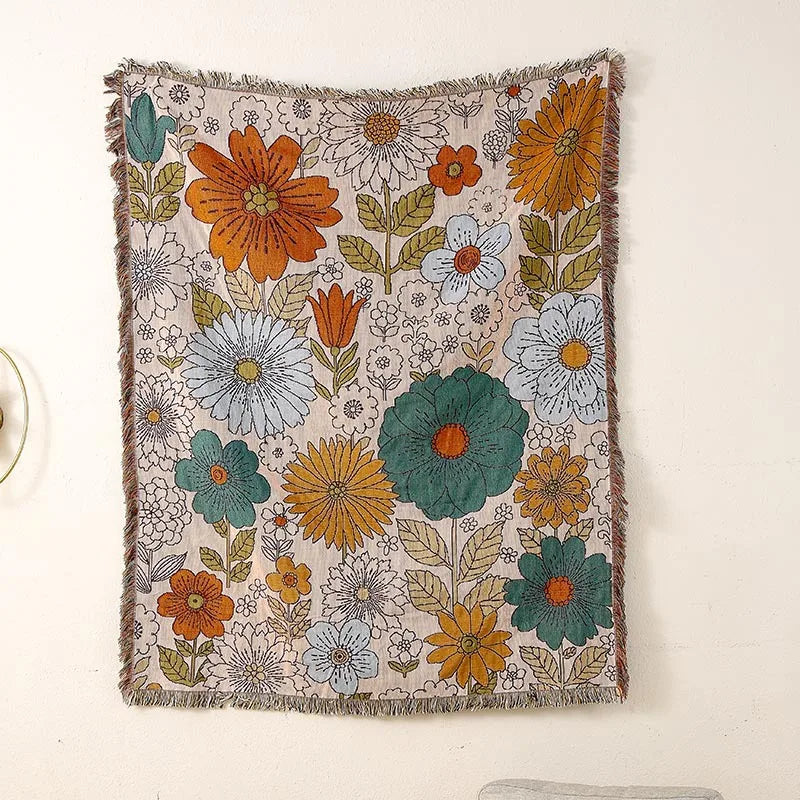 Couverture de jet teint