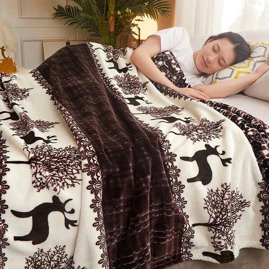 Couverture à carreaux chaude, couette d'hiver