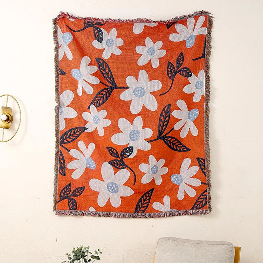 Couverture de jet teint