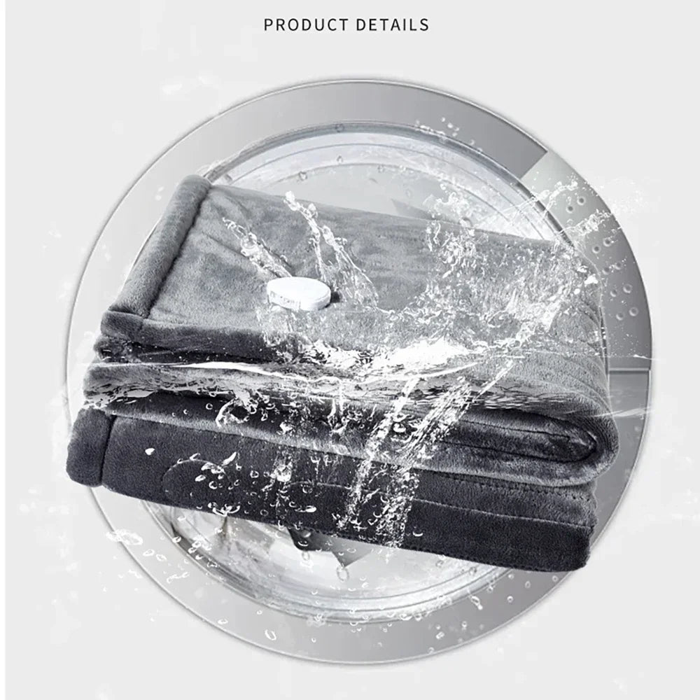 Couverture chauffante électrique en flanelle