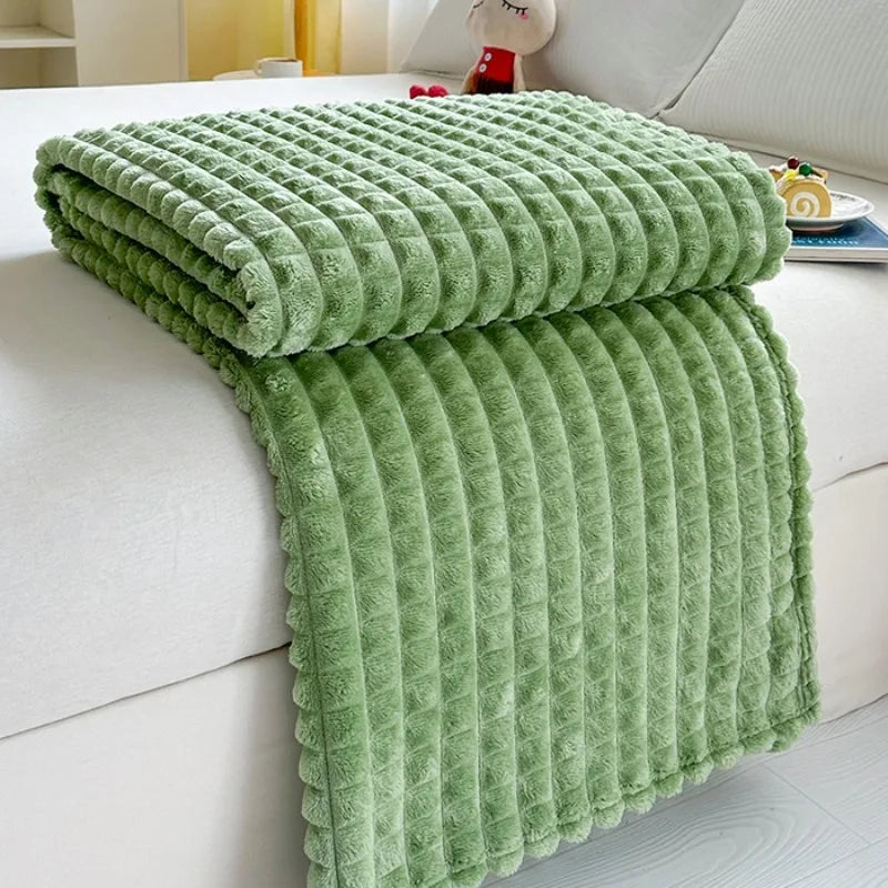 couverture  couleur unie imitation fourrure