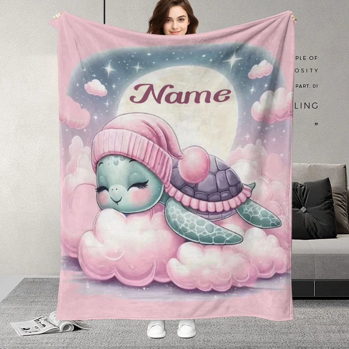 Couverture de lit en flanelle personnalisée