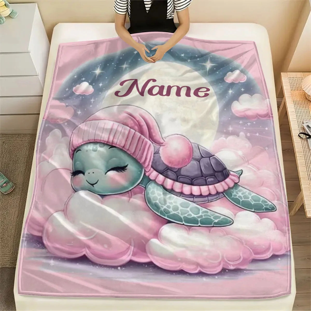 Couverture de lit en flanelle personnalisée