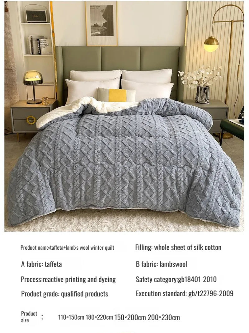 Couverture épaisse en velours double face