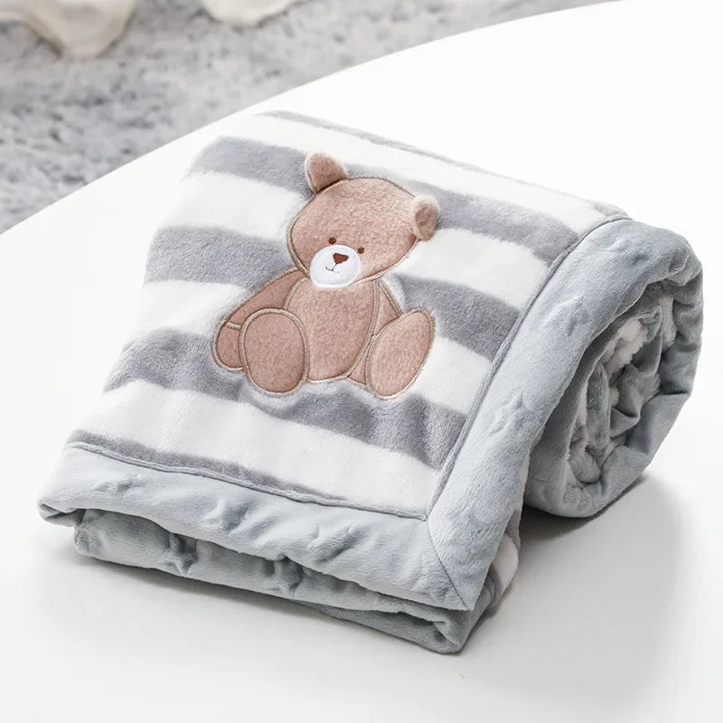 Flannel baby blanket: baby bathing