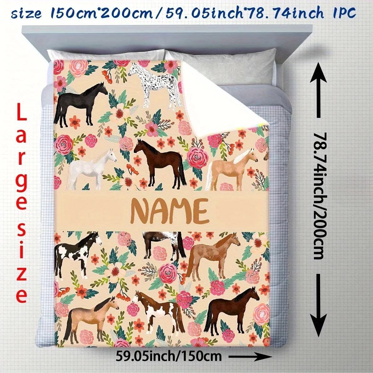 Couverture polaire poney